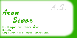 aron simor business card